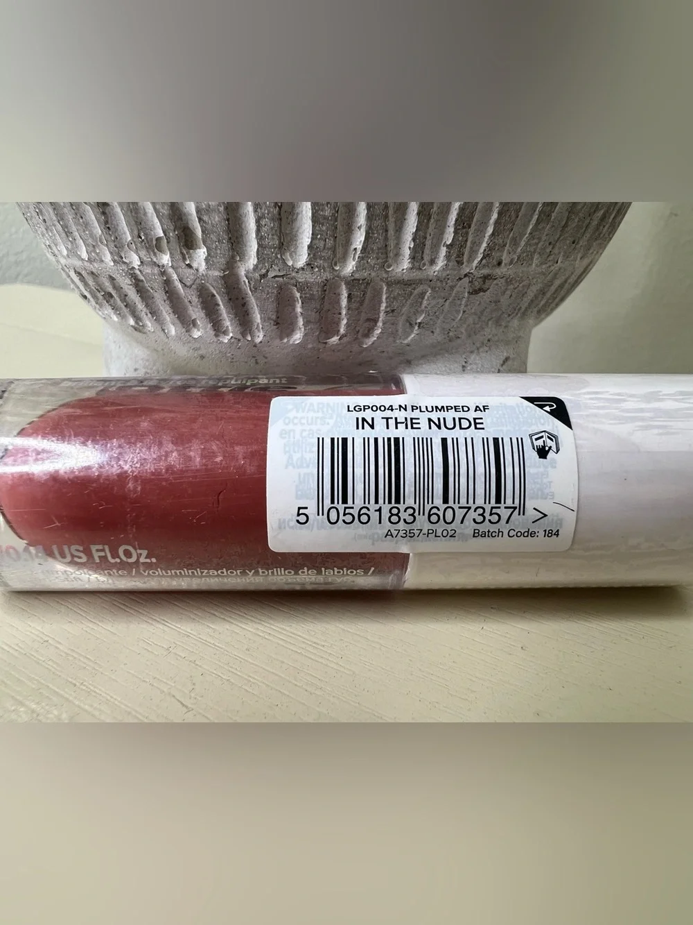 Brand New-Lottie London Plumped AF Lip Gloss in In the Nude